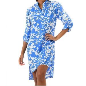 WALKER & WADE Day Tripper Tunic Dress in Cornflower Blue Sz Small